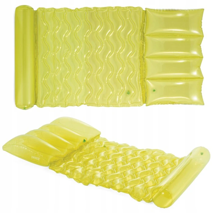 Матрас надувной для плавания Intex 58725 лимонный, 173 х 89 см