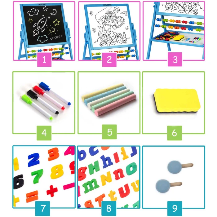 Мелкая доска магнитная поворотная Ricokids синяя