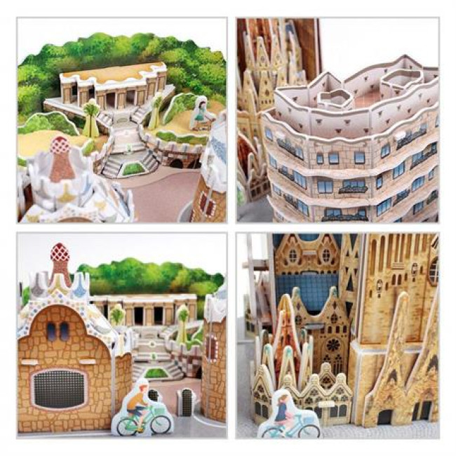 3D пазл CubicFun City Line Барселона (MC256h)