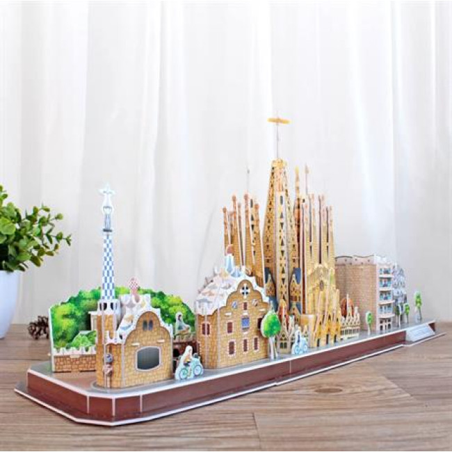 3D пазл CubicFun City Line Барселона (MC256h)