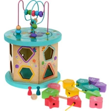 Детский деревянный обучающий мультикуб 4 в 1
