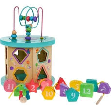 Детский деревянный обучающий мультикуб 4 в 1