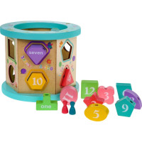 Детский деревянный обучающий мультикуб 4 в 1