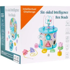 Детский деревянный обучающий мультикуб 4 в 1