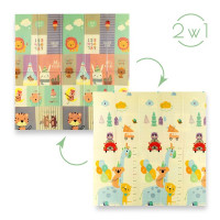 Детский раскладной коврик ZOO 195x180CM NILS FUN MD04