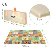 Детский раскладной коврик ZOO 195x180CM NILS FUN MD04