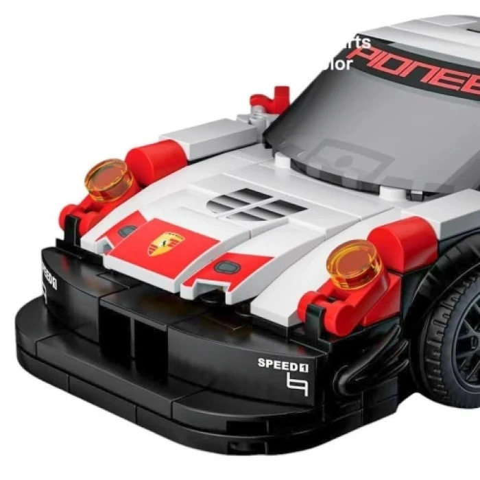 Детский конструктор Спортивный автомобиль 349 эл. Белый