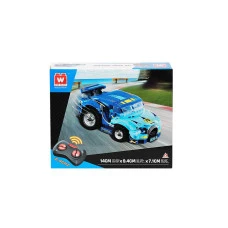 Детский конструктор Alpha Гоночное авто мини на дистанционном управлении 269 эл, сине-черный