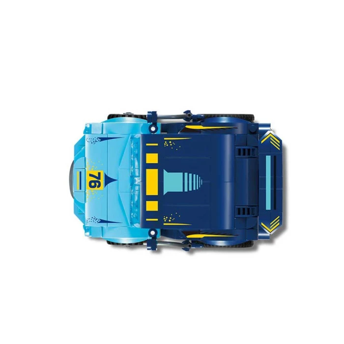 Детский конструктор Alpha Гоночное авто мини на дистанционном управлении 269 эл, сине-черный