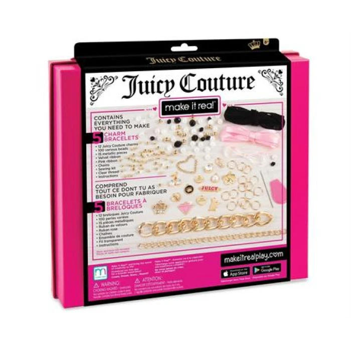 Набор для создания шарм-браслетов Королевский шарм Make it Real Juicy Couture 130 эл. (MR4404)