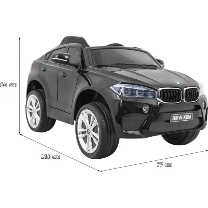 Детская аккумуляторная машинка BMW X6M Черная