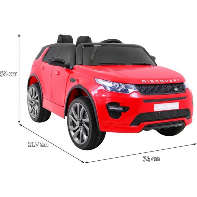 Детская аккумуляторная машинка Land Rover Discovery Красная