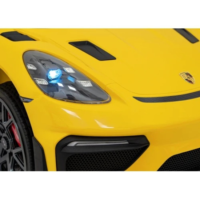 Детская аккумуляторная машинка Porsche 718 MP4 Желтая