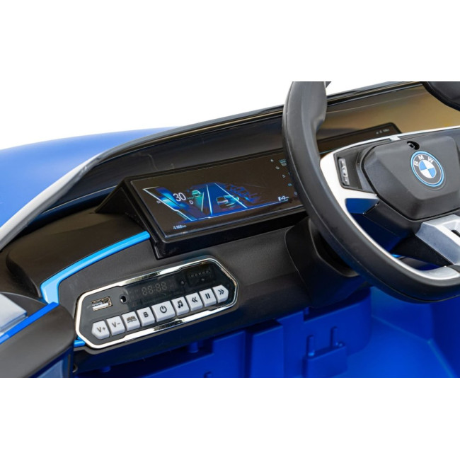 Детская аккумуляторная машинка BMW i4 Синяя