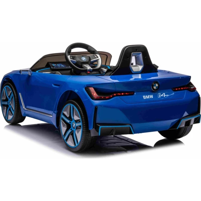 Детская аккумуляторная машинка BMW i4 Синяя