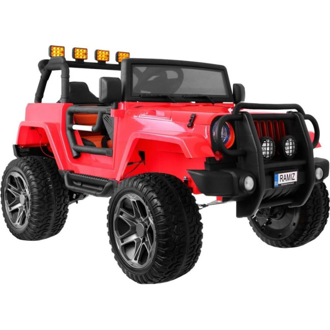 Дитячий акумуляторний позашляховик Jeep Monster 4x4 Червоний