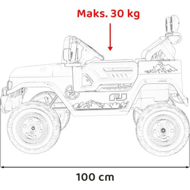 Детская аккумуляторная машинка Toyota FJ Cruiser Черная
