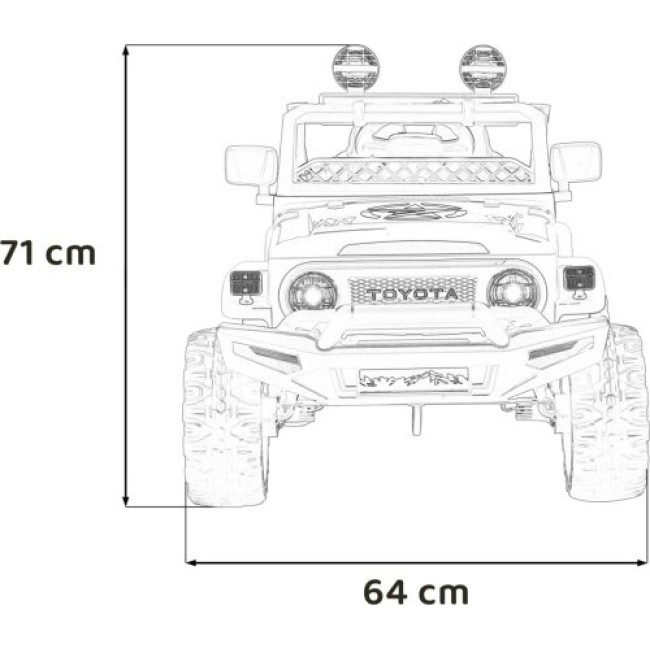 Детская аккумуляторная машинка Toyota FJ Cruiser Черная