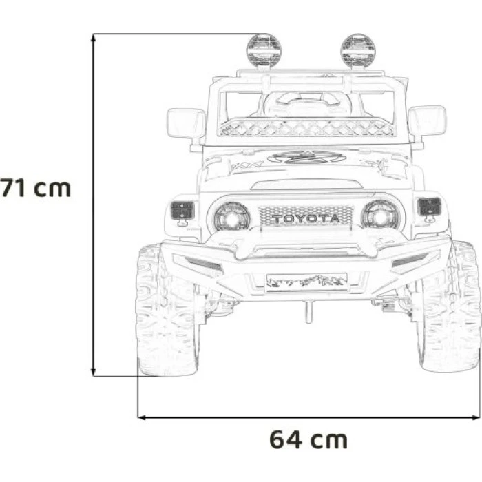 Дитяча акумуляторна машинка Toyota FJ Cruiser Чорна