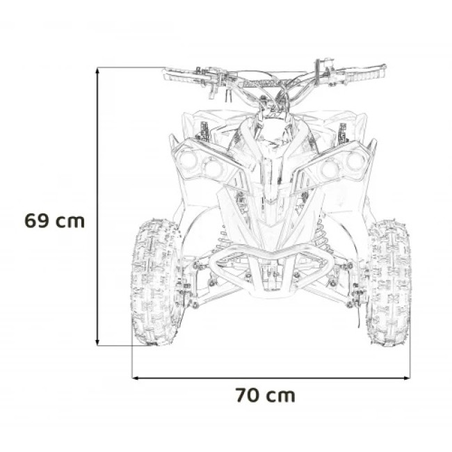 Детский аккумуляторный квадроцикл RENEGADE HIPERFECT 49CC Зеленый