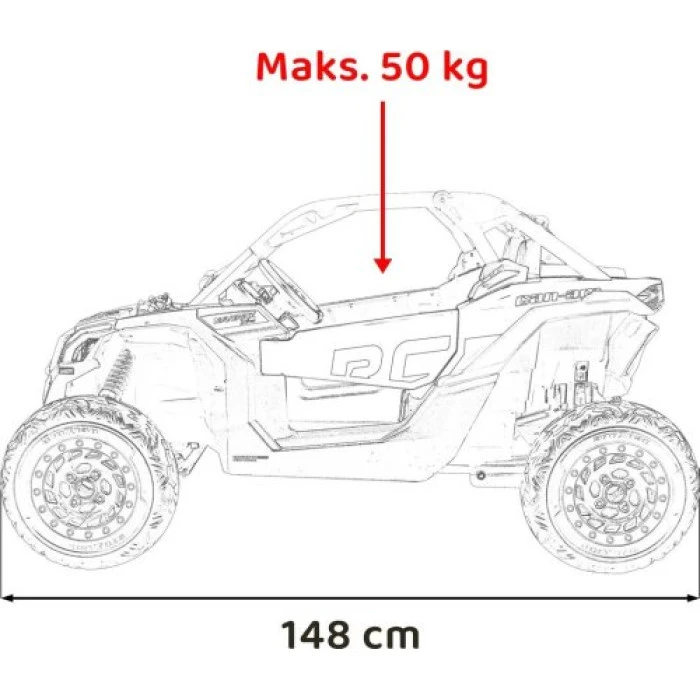 Дитяча акумуляторна машинка Баггі Maverick Turbo RR Чорна