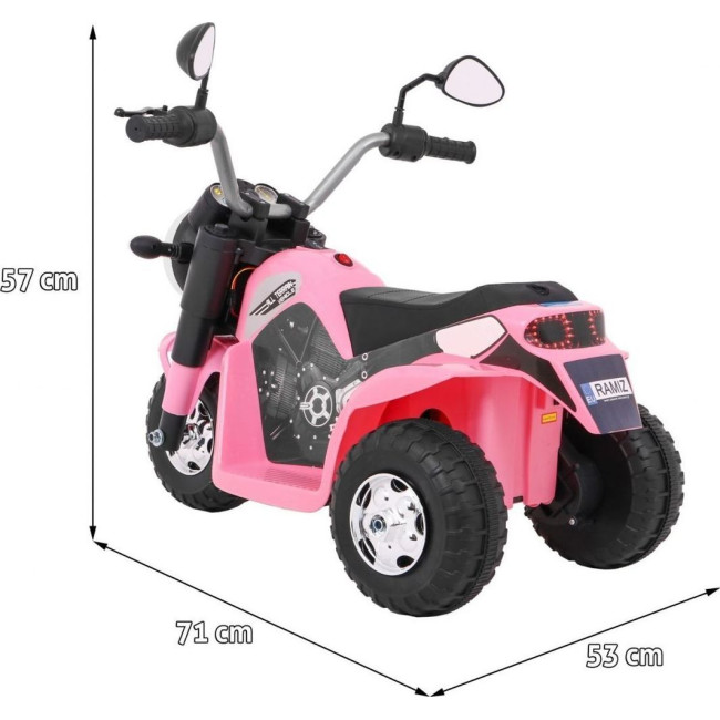 Детский аккумуляторный мотоцикл RAMIZ MiniBike розовый