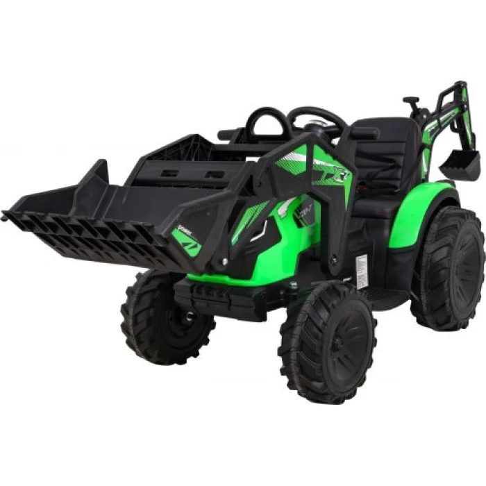 Дитячий акумуляторний трактор З Причепом 720-T Зелений