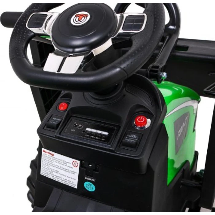 Дитячий акумуляторний трактор З Причепом 720-T Зелений