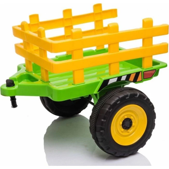 Дитячий акумуляторний трактор з причепом BLOW Зелений