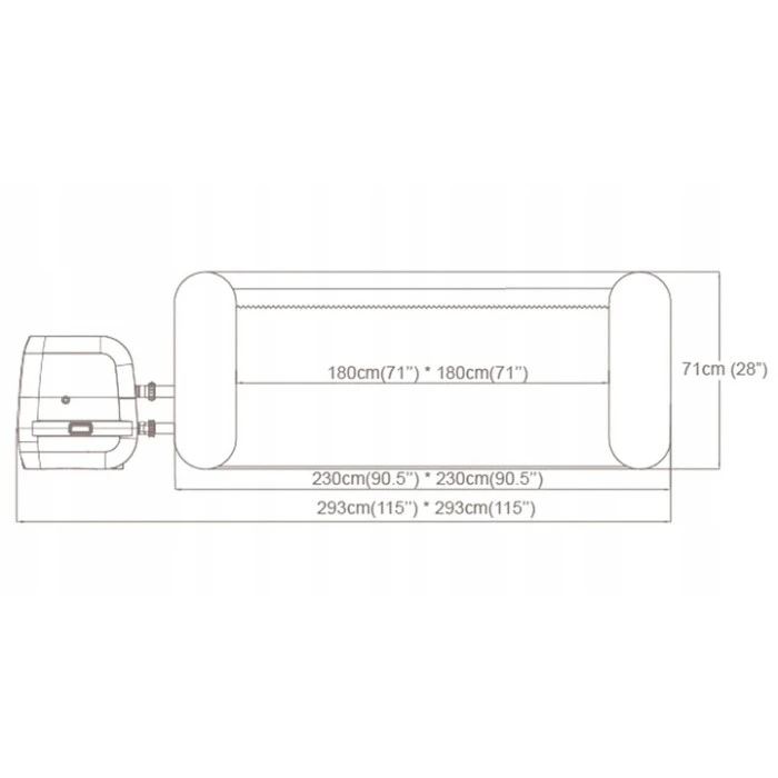 Джакузі-SPA надувне Bestway 6001Q Lay‑Z San Francisco Pro 7‑місне