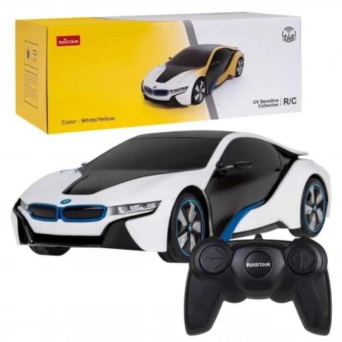 Модель BMW i8 RASTAR 1:24 Сменный цвет кузова + светодиодные фары + 2,4 ГГц пульт дистанционного управления