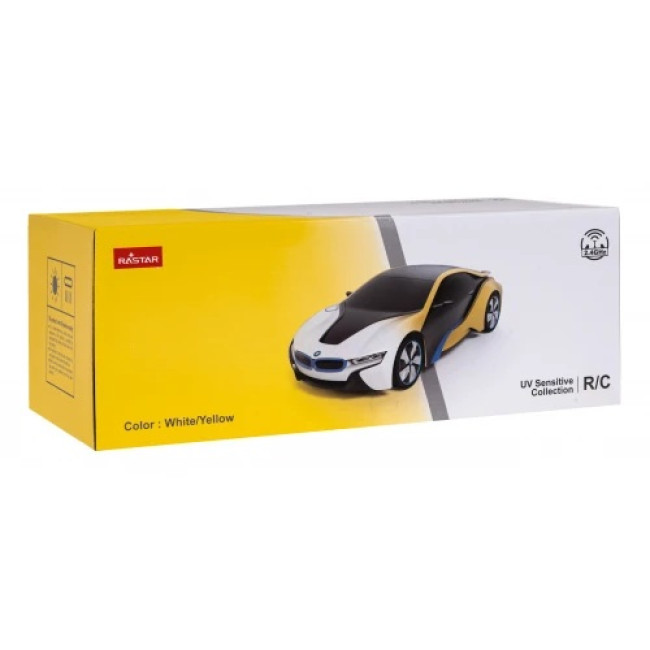 Модель BMW i8 RASTAR 1:24 Сменный цвет кузова + светодиодные фары + 2,4 ГГц пульт дистанционного управления