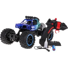 Гусеничная машина с функцией дыма на радиоуправлении, REAL ROCK синяя