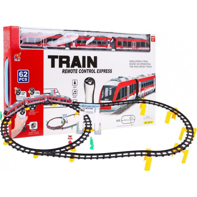 Детский поезд на дистанционном управлении + Аксессуары 62 эл. ZKT.2813Y