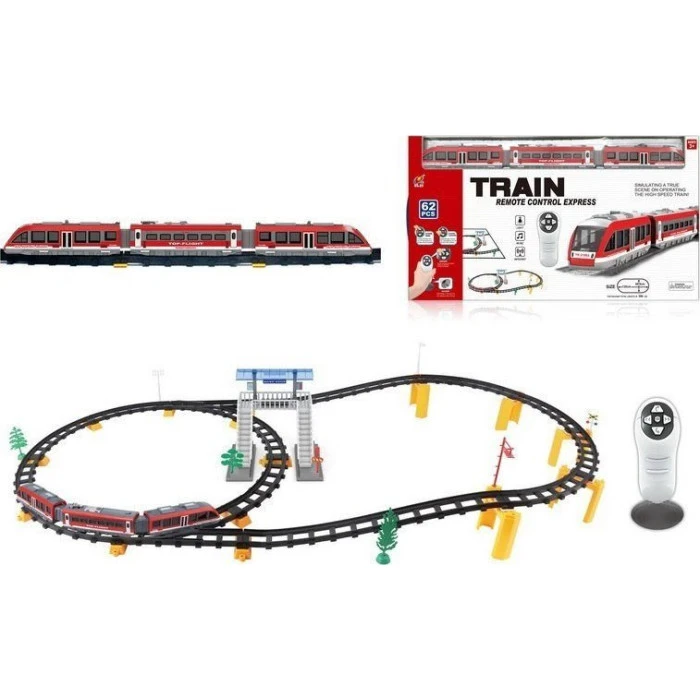 Дитячий поїзд на дистанційному управлінні + Аксесуари 62 ел. ZKT.2813Y