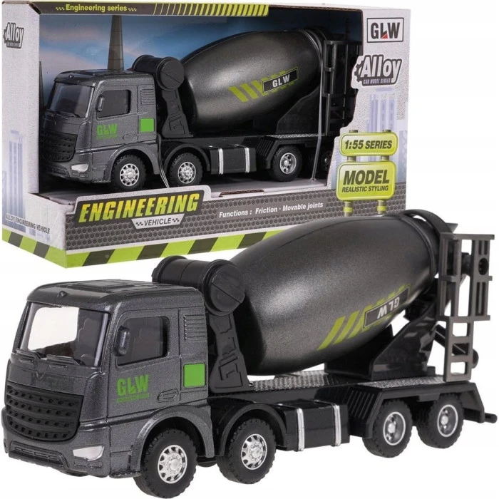 Детская игрушечная металлическая бетономешалка 1:55 ZAU.A8822