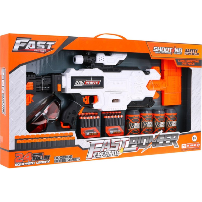 Ружье детское 8+ Мягкие шары + аксессуары Игрушечное ружье Fast Pioneer