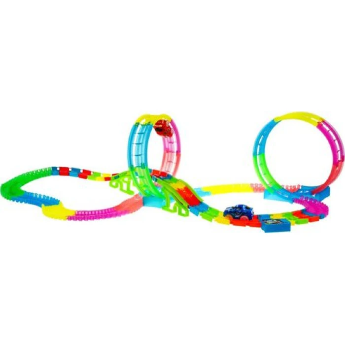 Детская гоночная трасса, светящаяся в темноте для детей 3+