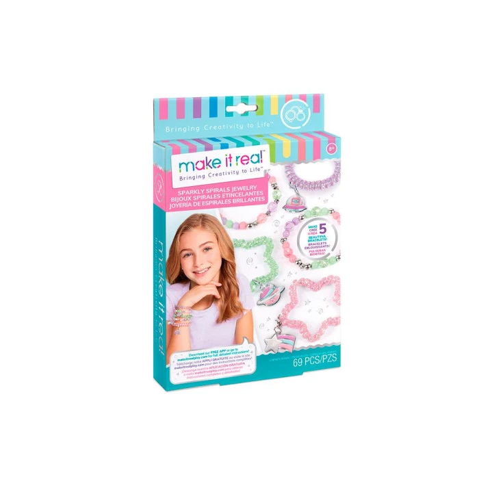 Набор для создания браслетов Make it Real Блестящие спиральки