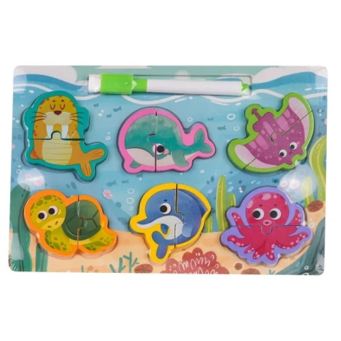 Детская деревянная доска+пазл Океан ZDR.G1017-4