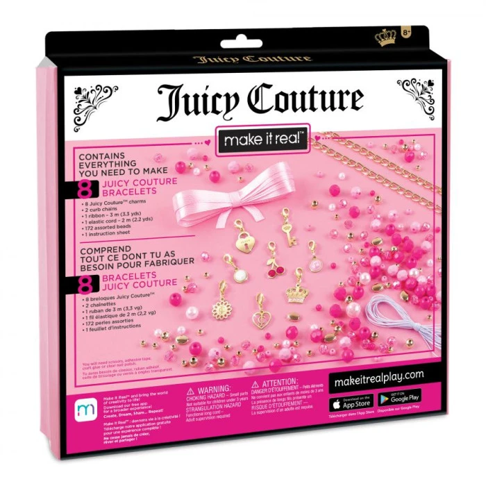 Набор для создания браслетов Make it Real Розовый стиль Juicy Couture