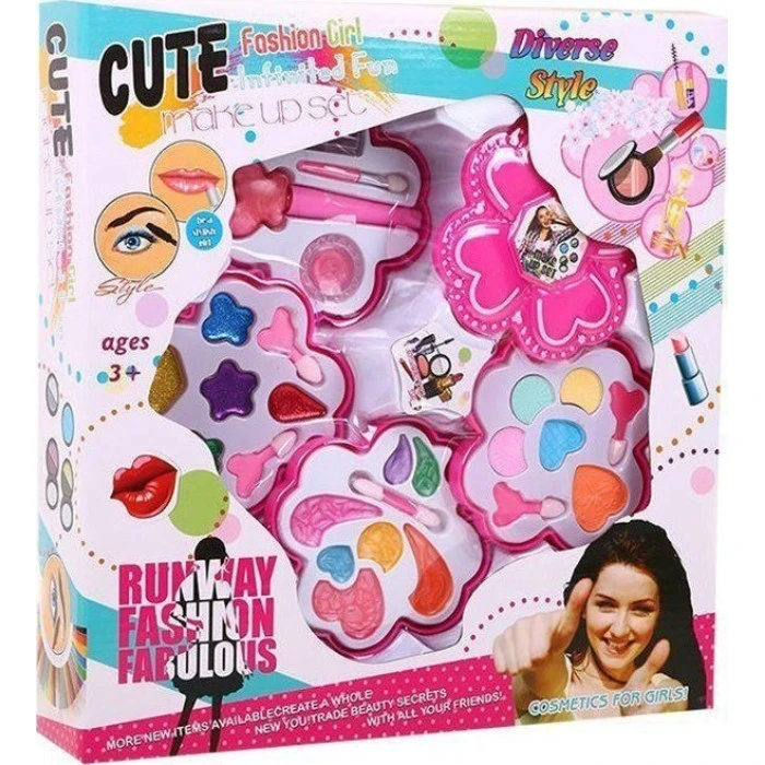 Дитячий набір для макіяжу для дівчаток 3+ Рожевий футляр