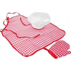 Детский набор Red little Chef 3+ Костюм повара + Кастрюли + Аксессуары 14 шт.