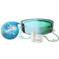 Насос для фильтрации бассейна INTEX 26636 5678 л/ч + картридж, шланги и фитинги.