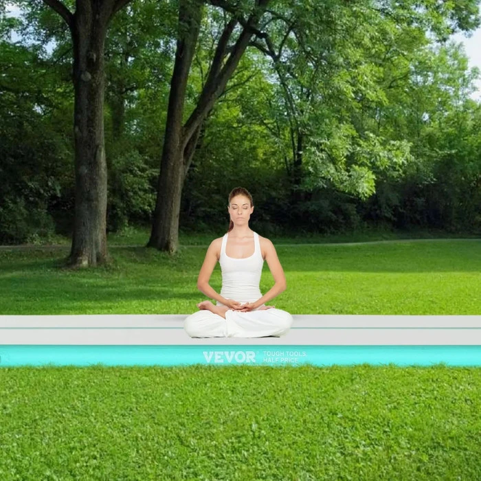 Надувной коврик VEVOR 598 x 101 x 10 см, бело-мятный