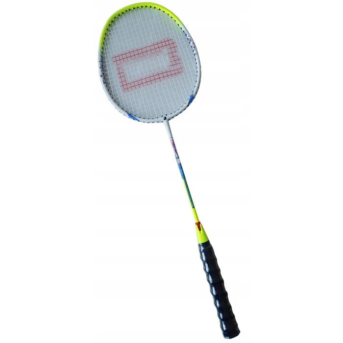 Ракетка для бадминтона KUBISPORT G314AK, бело-желтая.