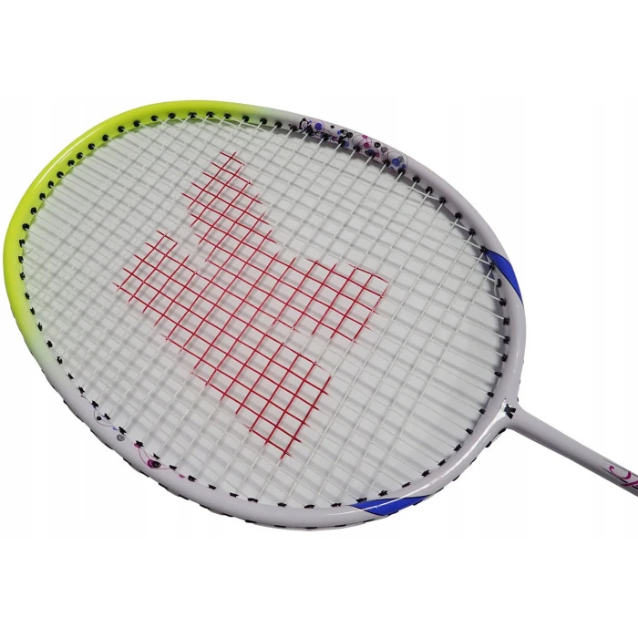Ракетка для бадминтона KUBISPORT G314AK, бело-желтая.