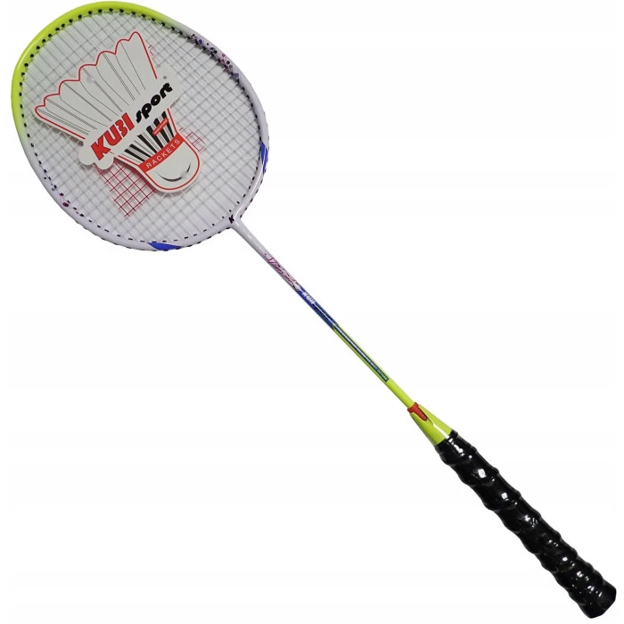 Ракетка для бадминтона KUBISPORT G314AK, бело-желтая.