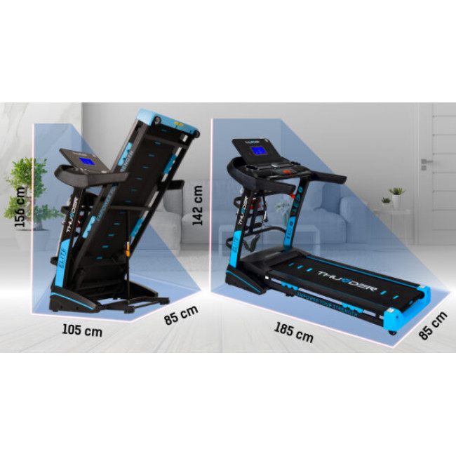 Беговая электрическая дорожка THUNDER ELITE-DS-BLACK