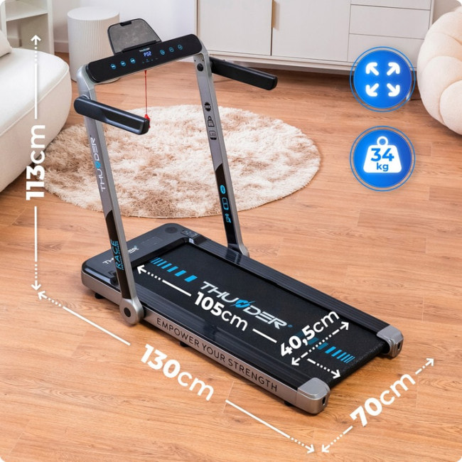 Беговая электрическая дорожка THUNDER RACE-SILVER